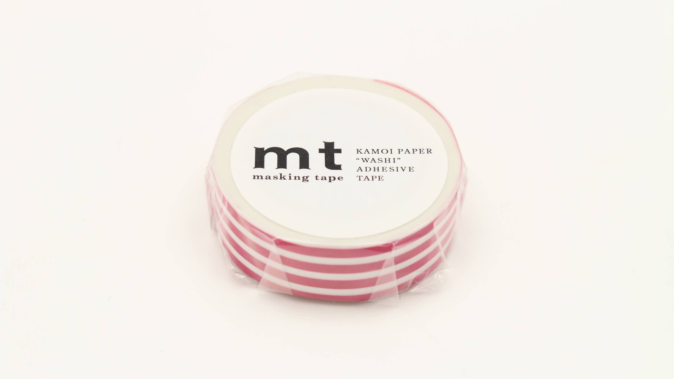 Washi Tape - white with red stripes mt basic MT01D383RZ-DutchMills