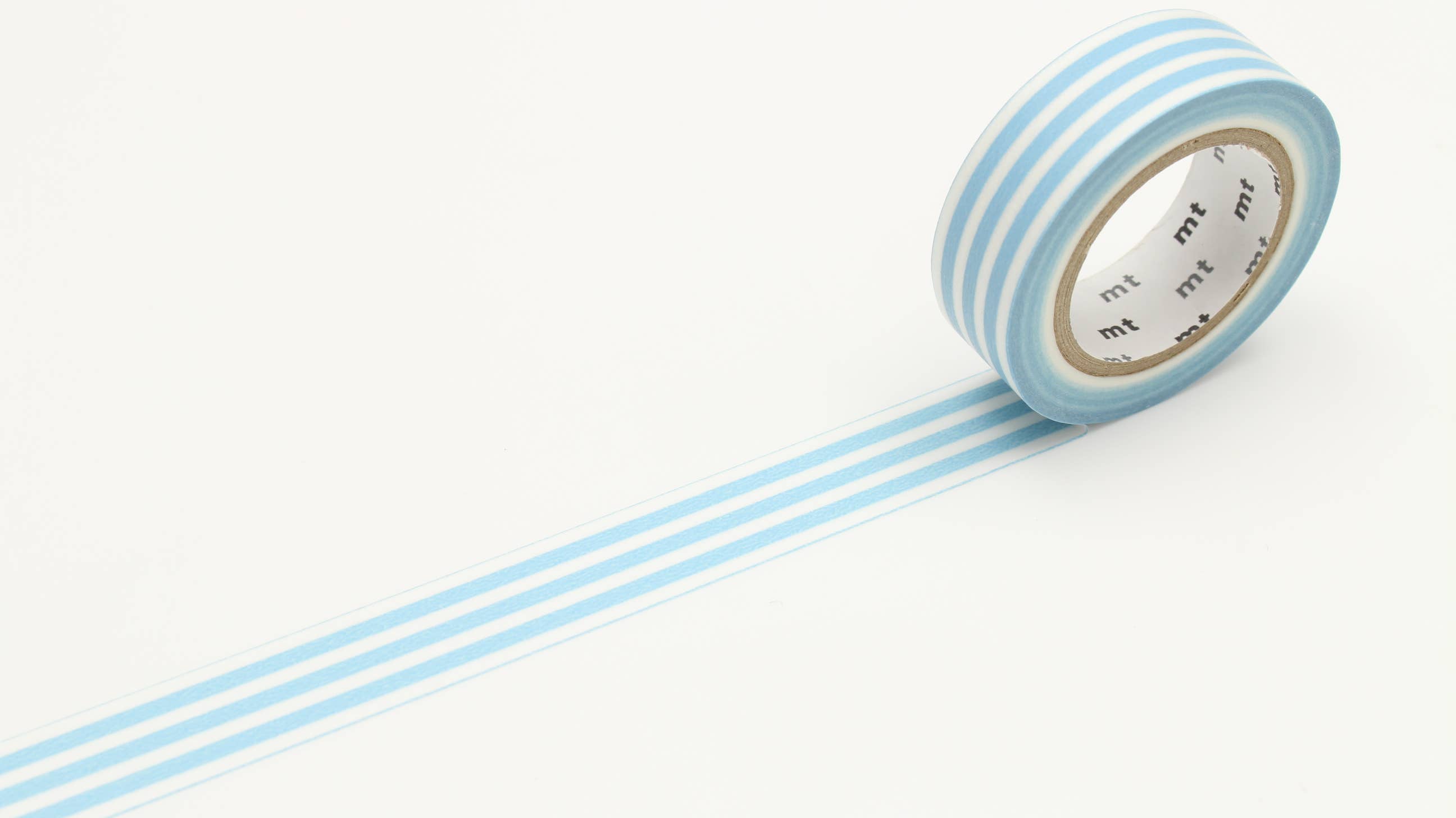 Washi Tape - white with blue stripes mt basic MT01D384RZ-DutchMills