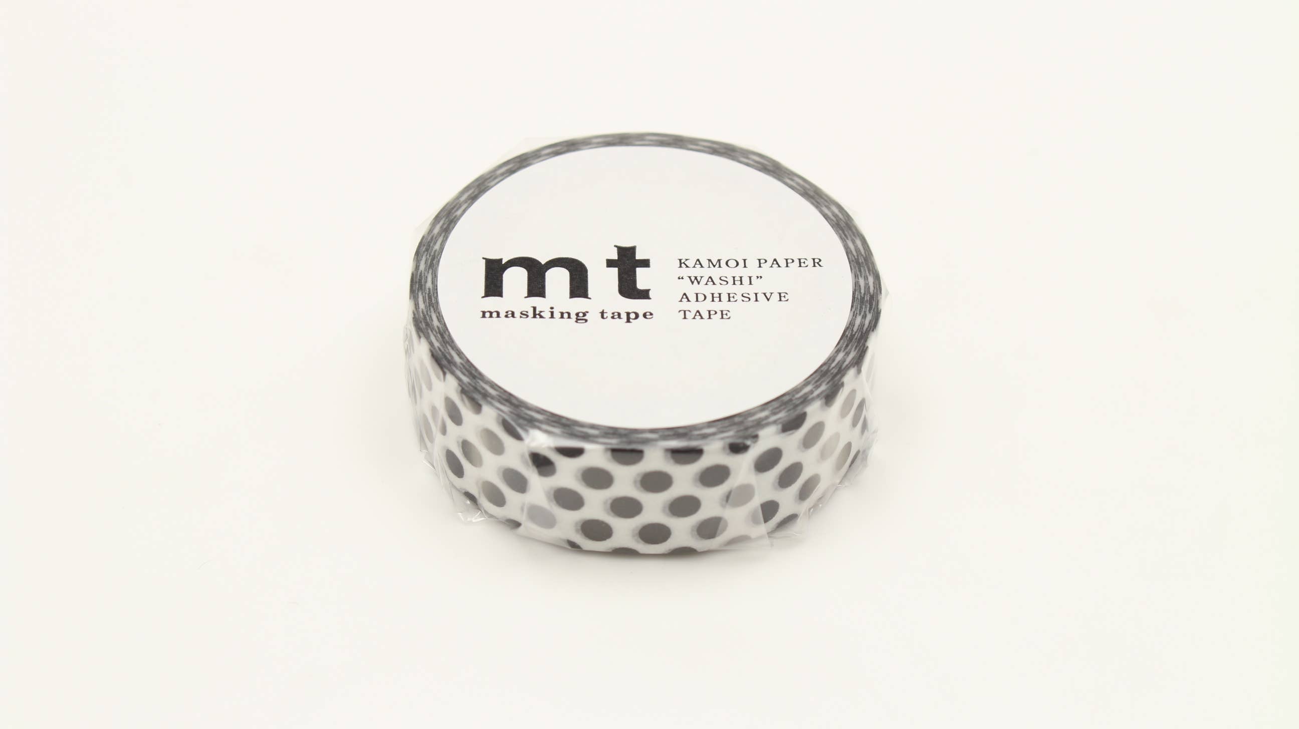 Washi Tape - white with black dots mt basic MT01D368RZ-DutchMills