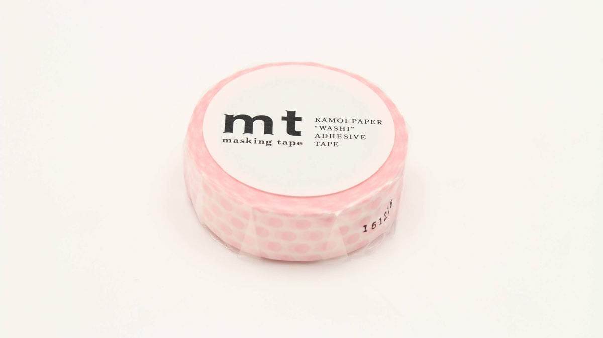 Washi Tape - white with pink dots mt basic MT01D357RZ-DutchMills