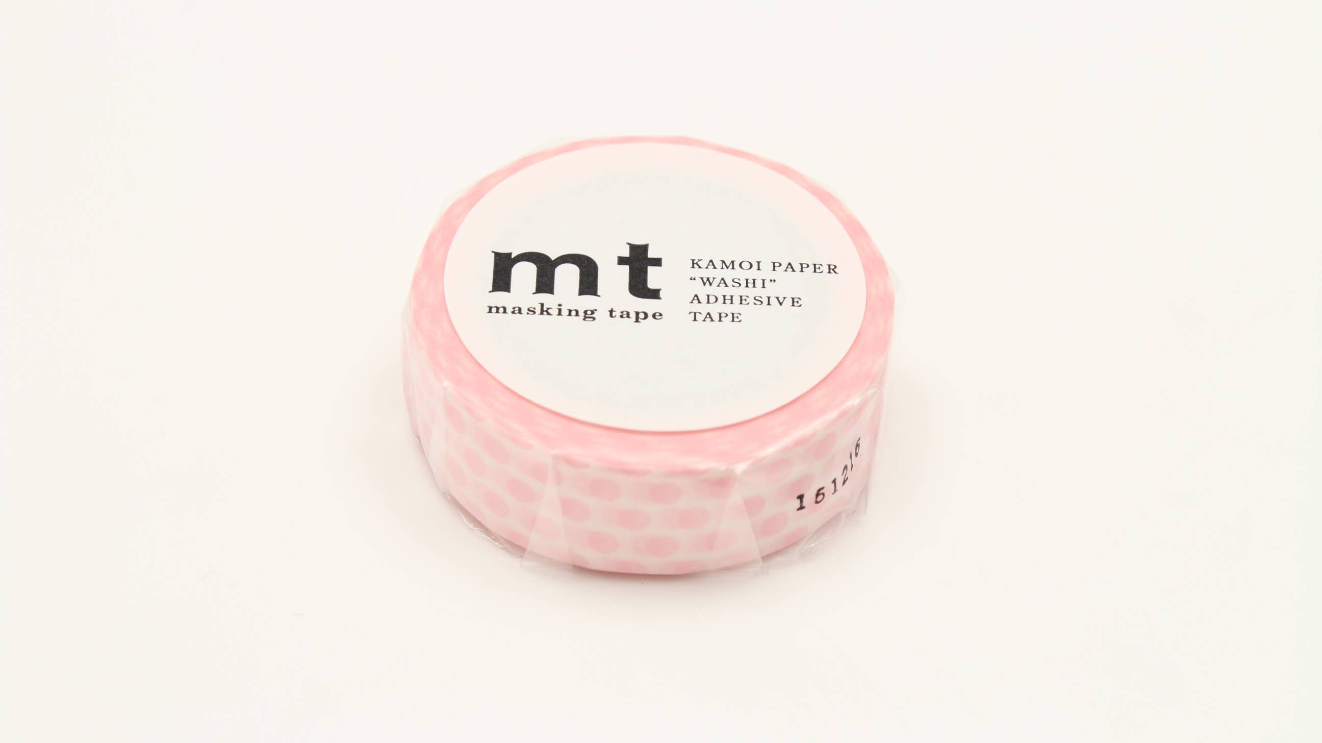 Washi Tape - white with pink dots mt basic MT01D357RZ-DutchMills