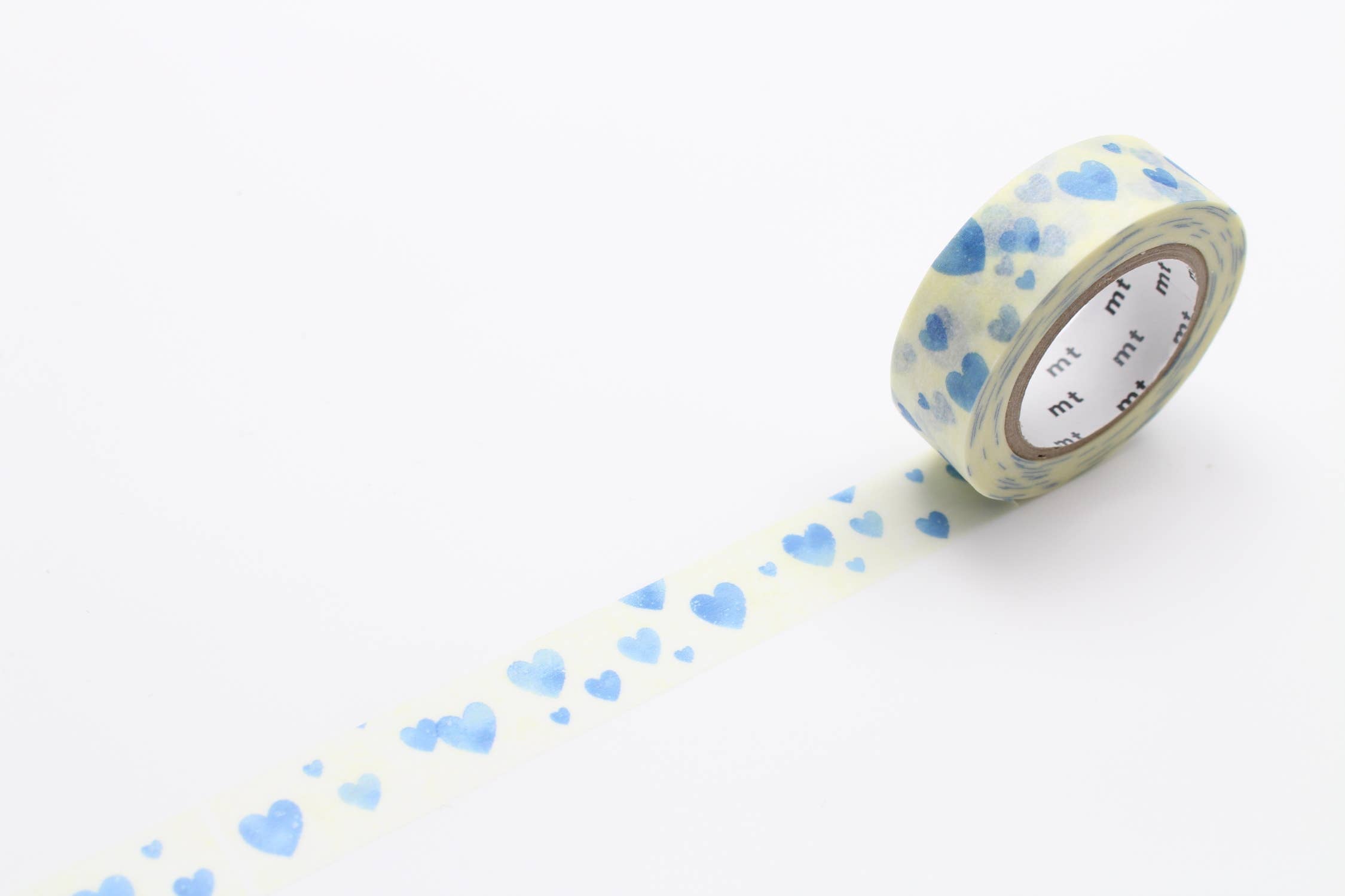 Washi Tape heart stamp blue mt basic MT01D332RZ-DutchMills