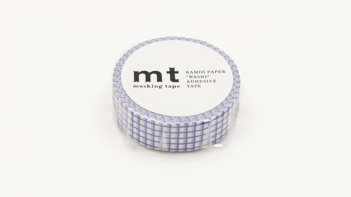 Washi Tape - hougan blue checkered / mt basic MT01D396RZ-DutchMills