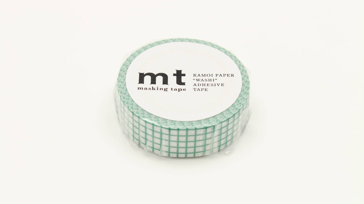 Washi Tape - hougan green checkered / mt basic MT01D397RZ-DutchMills