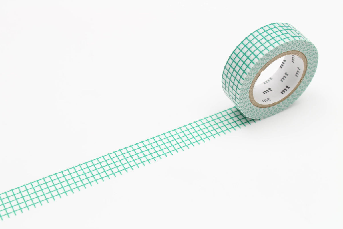 Washi Tape - hougan green checkered / mt basic MT01D397RZ-DutchMills