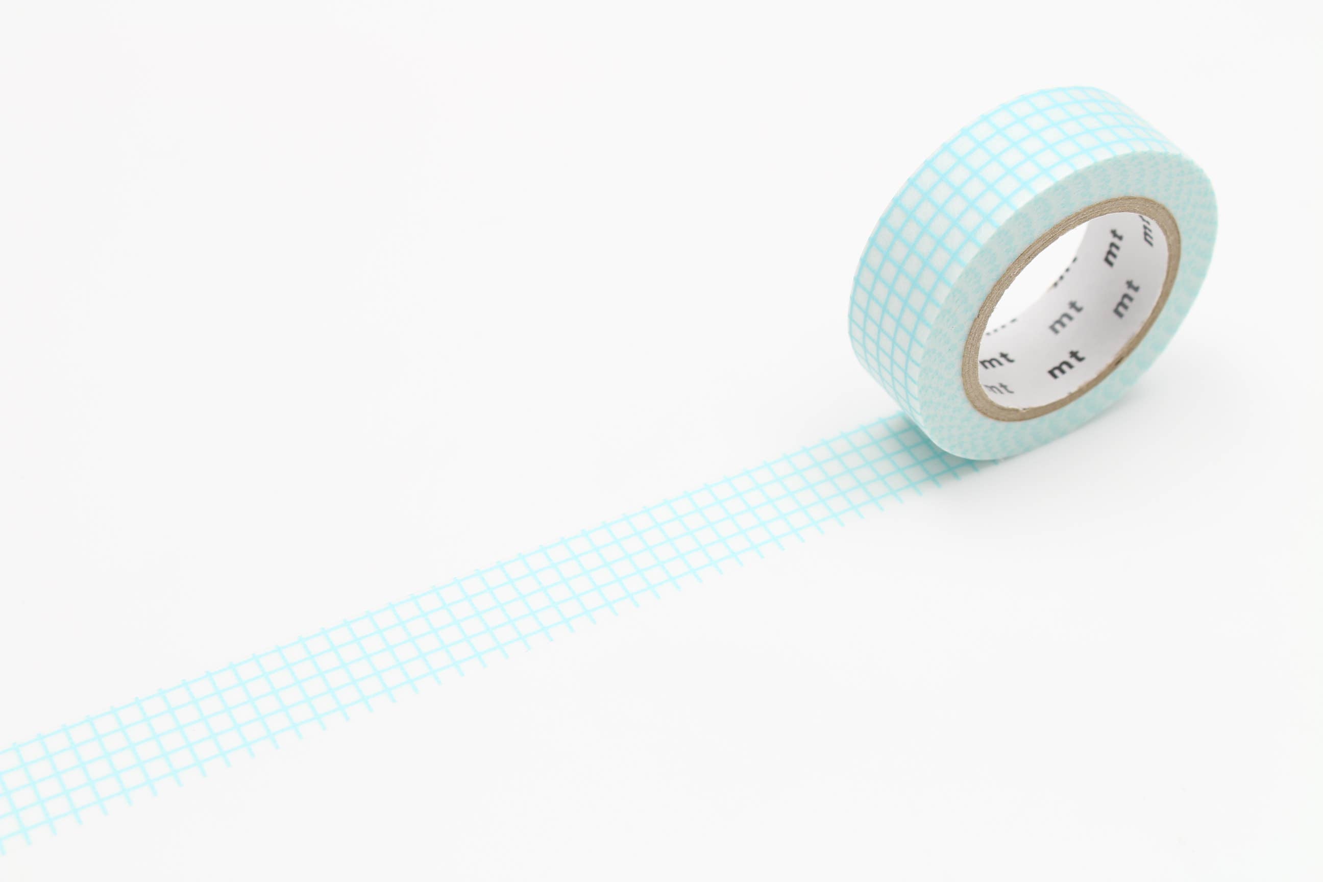 Washi Tape - basic hougan light blue checkered / MT01D395RZ-DutchMills
