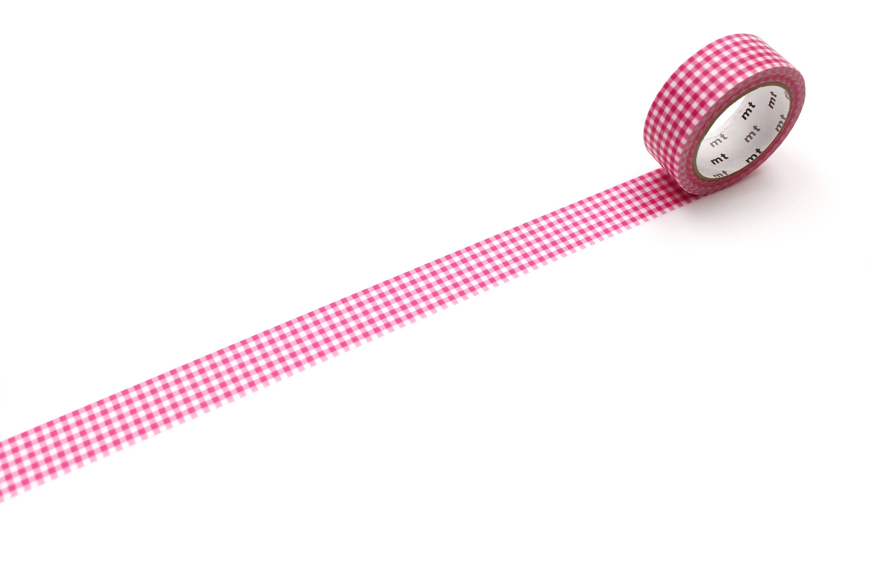 Washi Tape - pink check pattern / mt basic MT1D564EZ-DutchMills