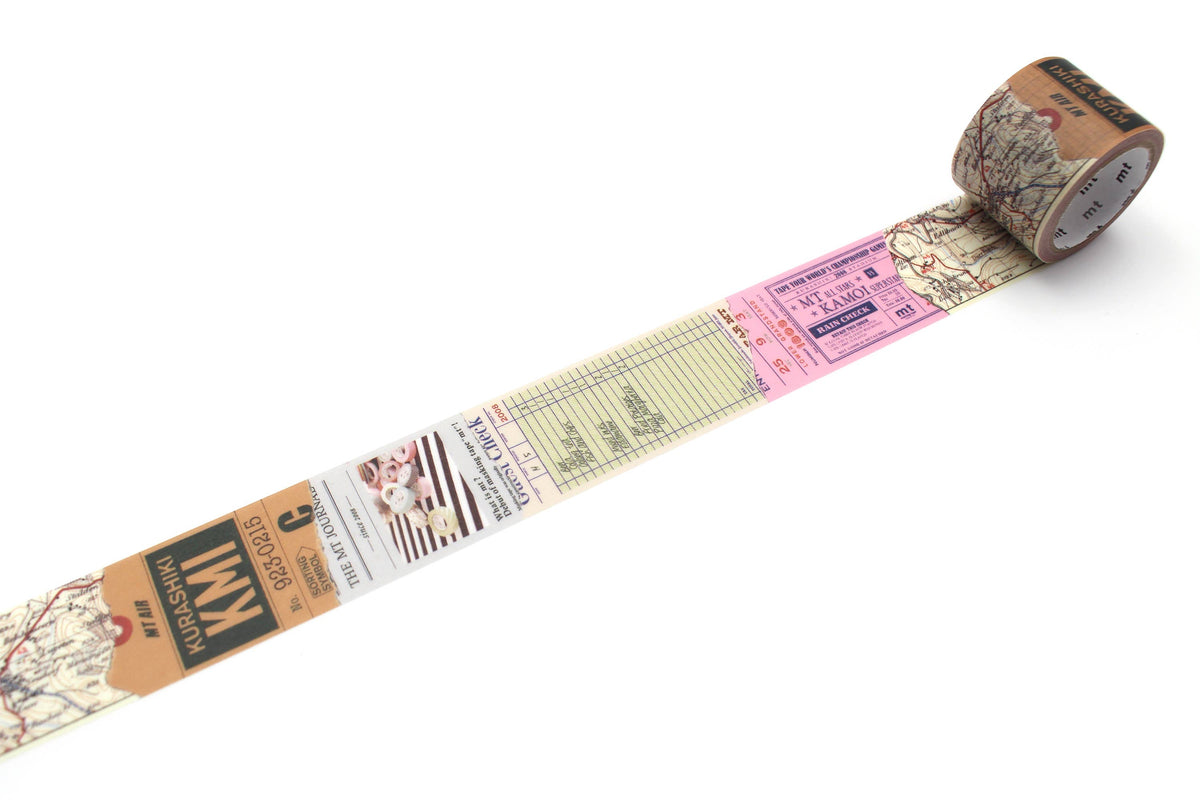 Washi Tape - Retro Collage with Map / MTEX252EZ-DutchMills