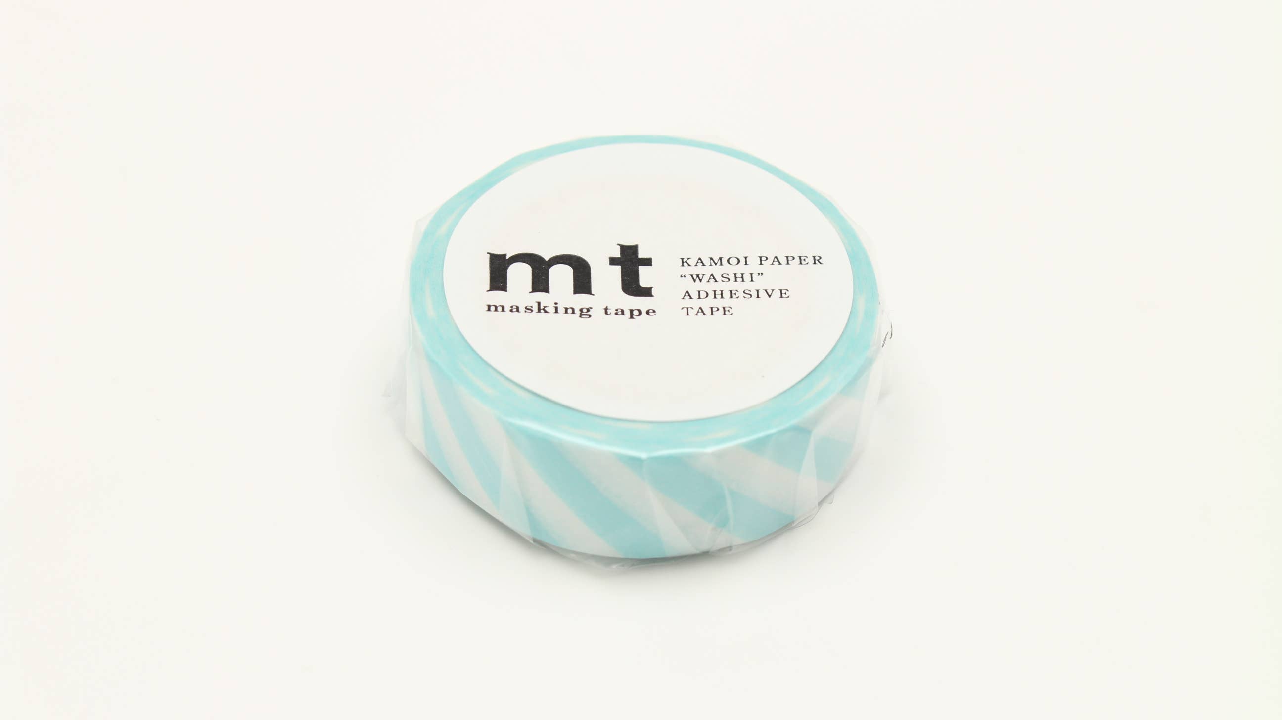 Washi Tape - white with light blue stripes MT01D373RZ-DutchMills