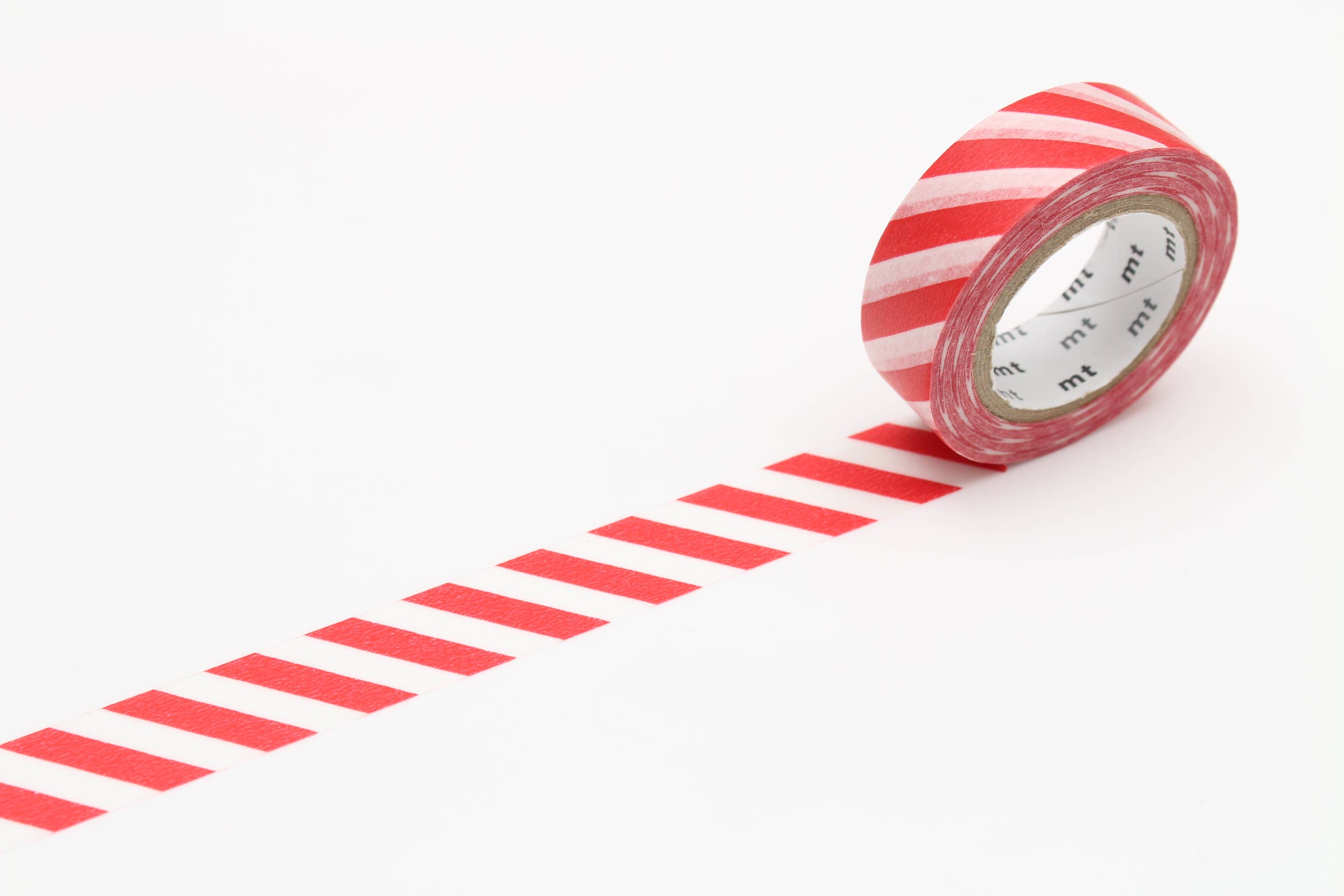 Washi Tape - white with red stripes mt basic MT01D371RZ-DutchMills