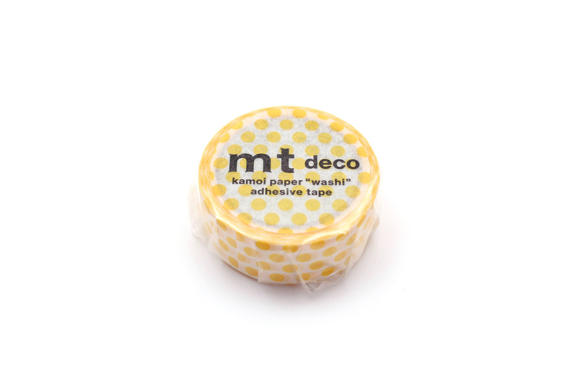 Washi Tape - white with yellow dots / mt basic MT1D580EZ-DutchMills