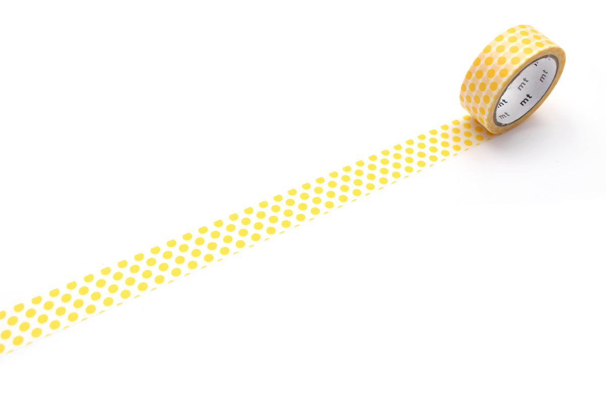 Washi Tape - white with yellow dots / mt basic MT1D580EZ-DutchMills