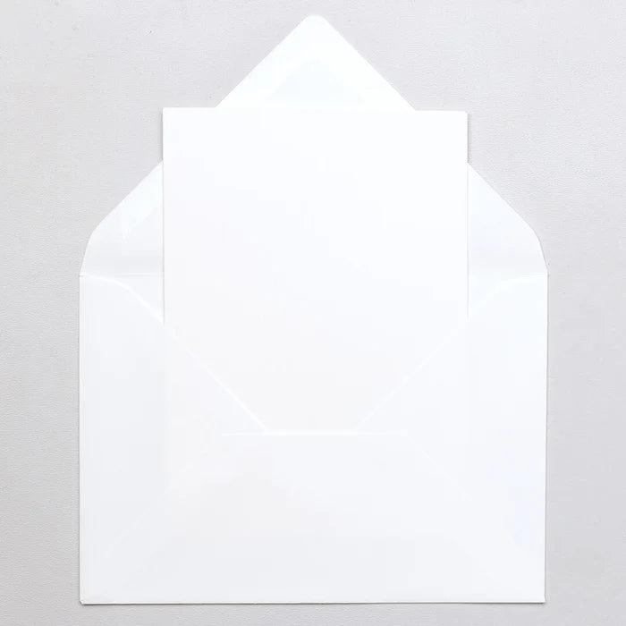 Perlenfischer - Witte kaart met witte envelop (5 stuks)