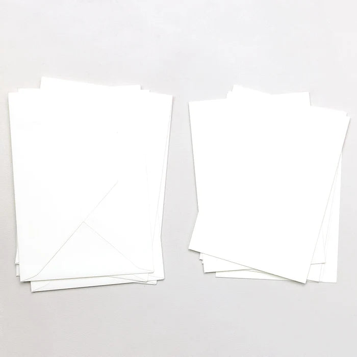 Perlenfischer - Witte kaart met witte envelop (5 stuks)