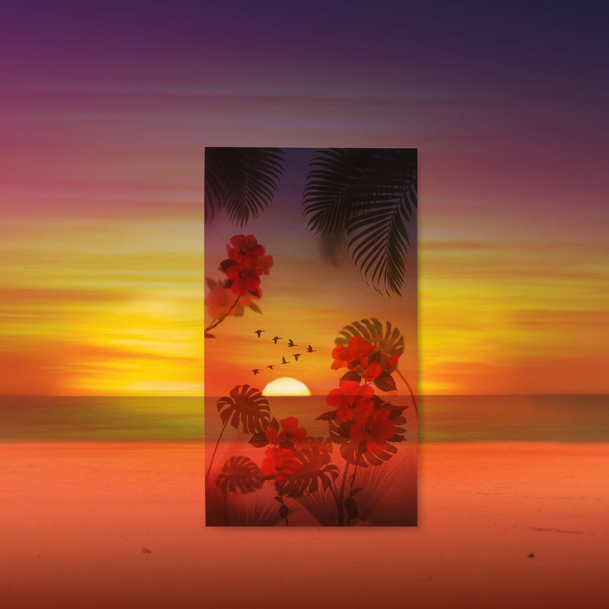 Appree - Nature Scene Sticker - Tropical Sunset-Sticker-DutchMills