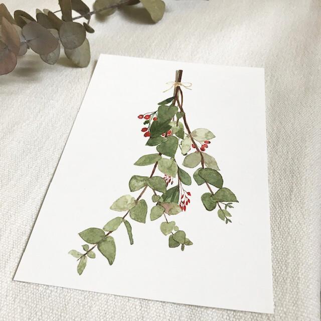 Caroline Vieira - Eucalyptus Christmas-Kaart-DutchMills