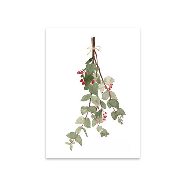 Caroline Vieira - Eucalyptus Christmas wenskaart-Kaart-DutchMills