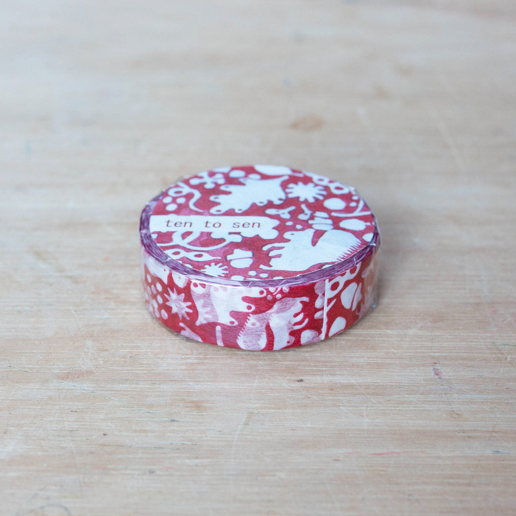 Classiky - Forest of Squirrel Masking Tape (Red)-Maskingtape-DutchMills