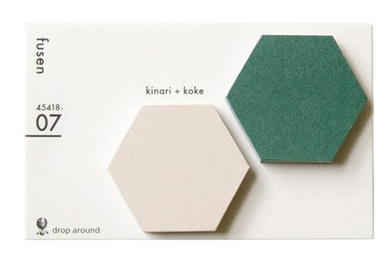 Classiky - Geometry Sticky Notes (Off White + Moss)-Sticky Notes-DutchMills