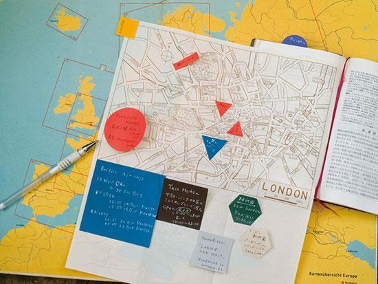 Classiky - Geometry Sticky Notes (Sky Blue + Vermilion)-Sticky Notes-DutchMills