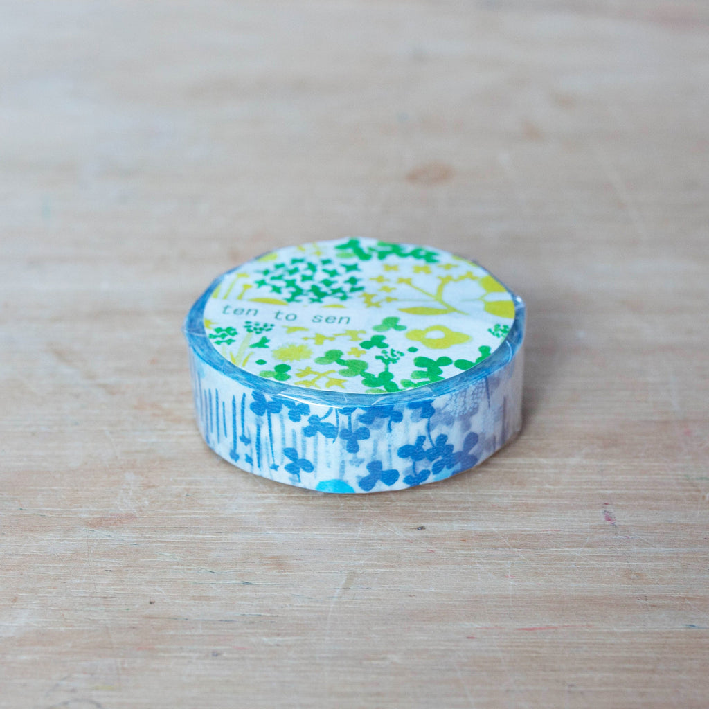 Classiky - Little Garden Masking Tape (Blue)-Maskingtape-DutchMills