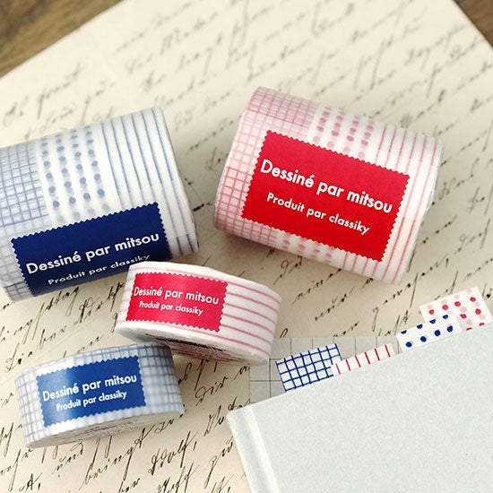 Classiky - Mitsou Masking Tape 3 design set (Red)-Maskingtape-DutchMills