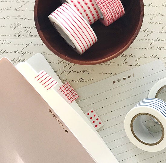 Classiky - Mitsou Masking Tape 3 design set (Red)-Maskingtape-DutchMills