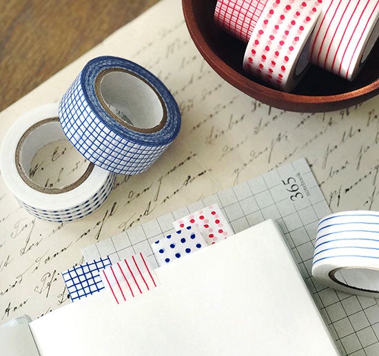 Classiky - Mitsou Masking Tape 3 design set (Red)-Maskingtape-DutchMills