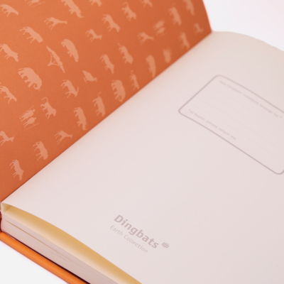 Dingbats Earth Tangerine Serengeti Journal Dotted A5 Inside Front