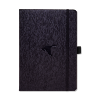 Dingbats* - A5+ Wildlife Black Duck Notebook - Dotted-Notitieboek-DutchMills