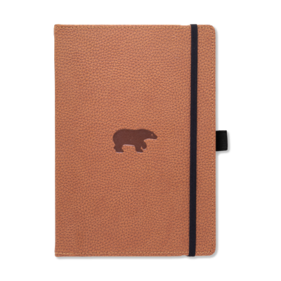 Dingbats* - A5+ Wildlife Brown Bear Notebook - Dotted-Notitieboek-DutchMills