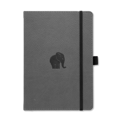 Dingbats* - A5+ Wildlife Grey Elephant Notebook - Dotted-Notitieboek-DutchMills