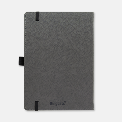 Dingbats A5+ Wildlife Grey Elephant Notebook Lined Back