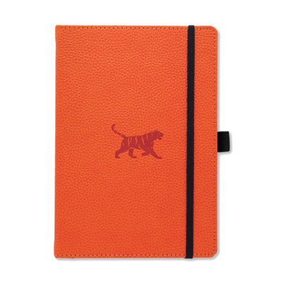 Dingbats* - A5+ Wildlife Orange Tiger Notebook - Dotted-Notitieboek-DutchMills
