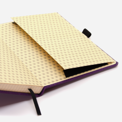 Dingbats A5+ Wildlife Purple Hippo Notebook Dotted Inside Back