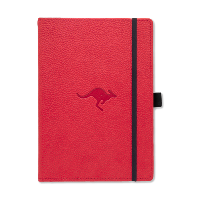 Dingbats* - A5+ Wildlife Red Kangaroo Notebook - Dotted-Notitieboek-DutchMills
