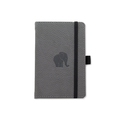 Dingbats* - A6 Wildlife Grey Elephant Notebook - Dotted-Notitieboek-DutchMills