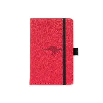 Dingbats* - A6 Wildlife Red Kanga Notebook - Dotted-Notitieboek-DutchMills