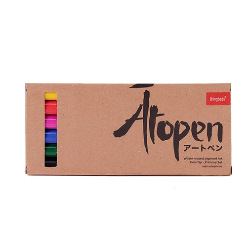 Dingbats* - Ātopen 6-Pack Dual Tip Fineliner/Brush Pens - Primary-Stift-DutchMills