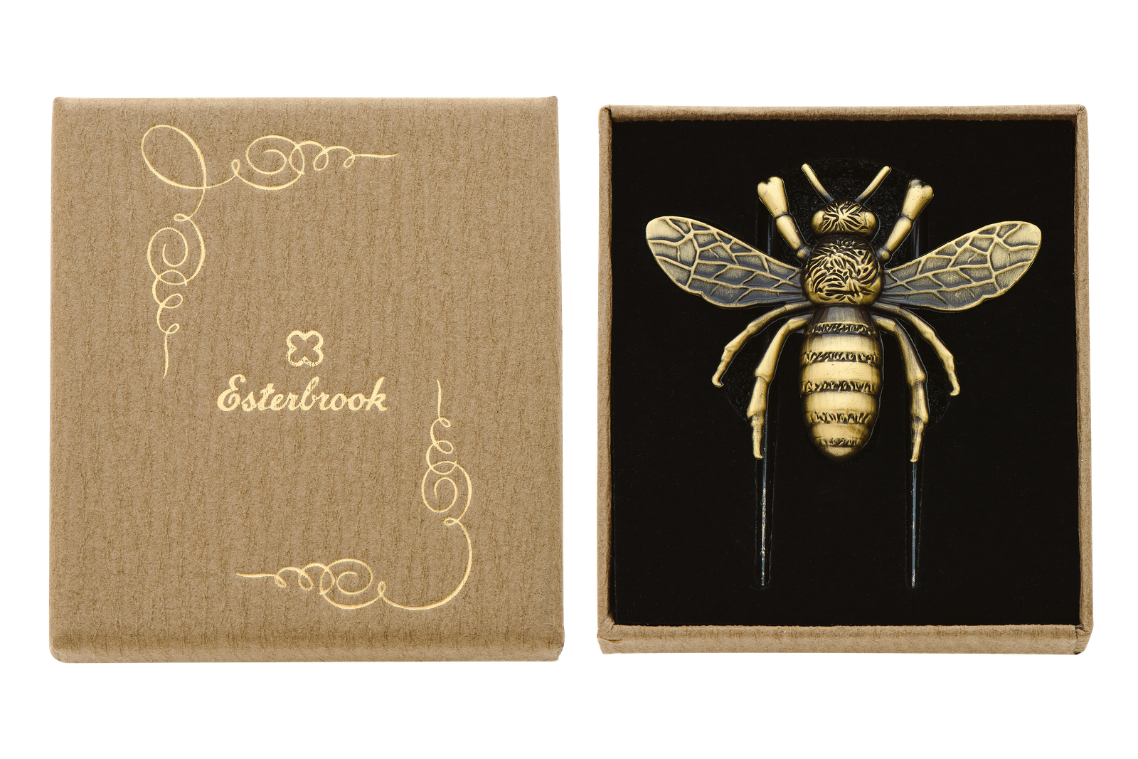 Esterbrook - Bee Page Holder - Brass-Clip-DutchMills