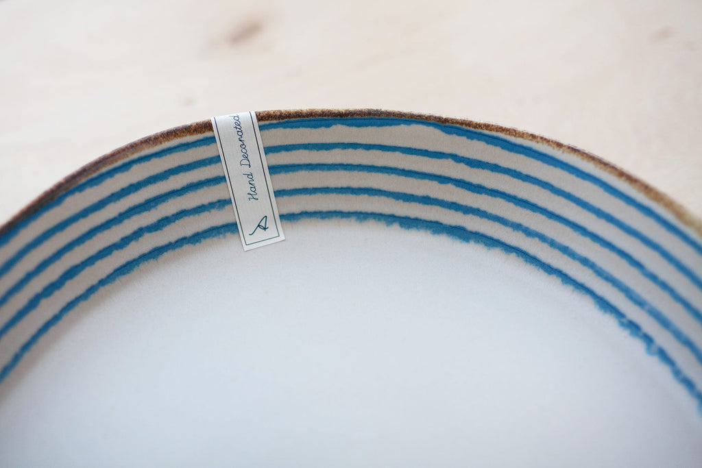Feinkost Machado - Keramische serveerschaal draad blauw 32cm-Aardewerk-DutchMills