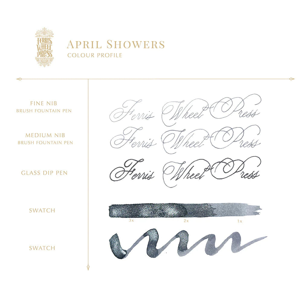 Ferris Wheel Press - 38ml April Showers Ink-Inkt-DutchMills