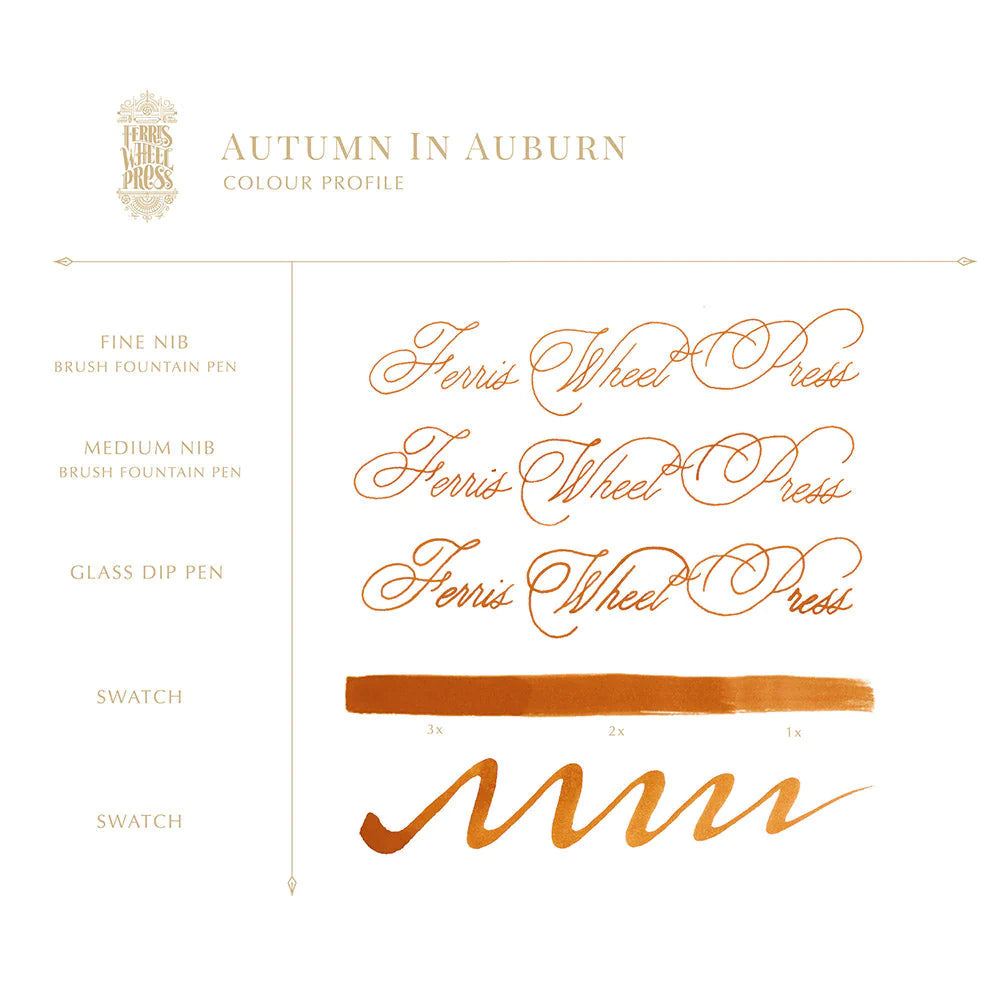Ferris Wheel Press - 38ml Autumn in Auburn Ink-Inkt-DutchMills
