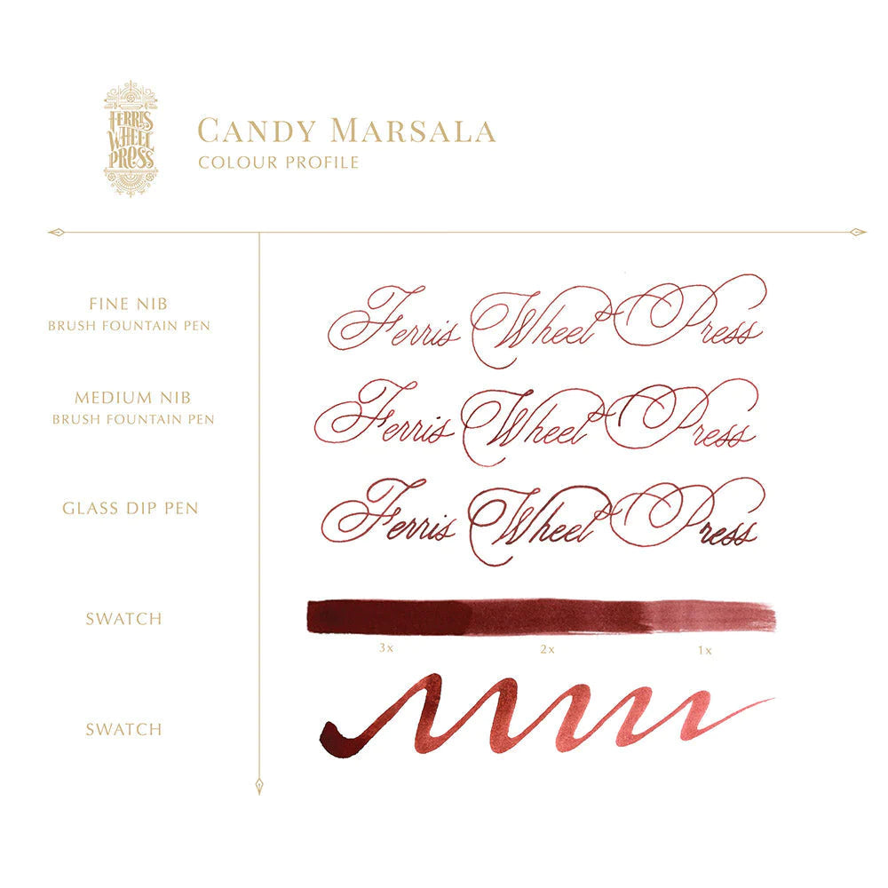 Ferris Wheel Press - 38ml Candy Marsala Ink-Inkt-DutchMills