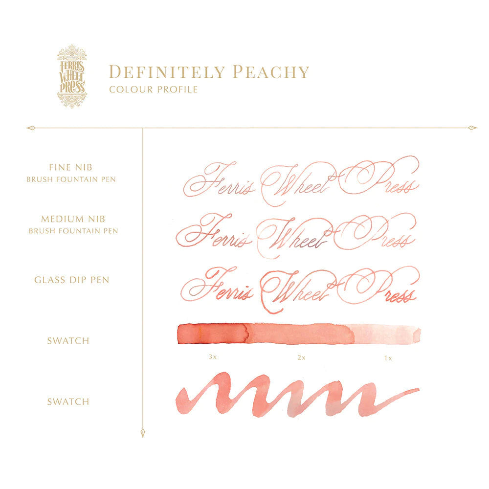 Ferris Wheel Press - 38ml Definitely Peachy Ink-Inkt-DutchMills