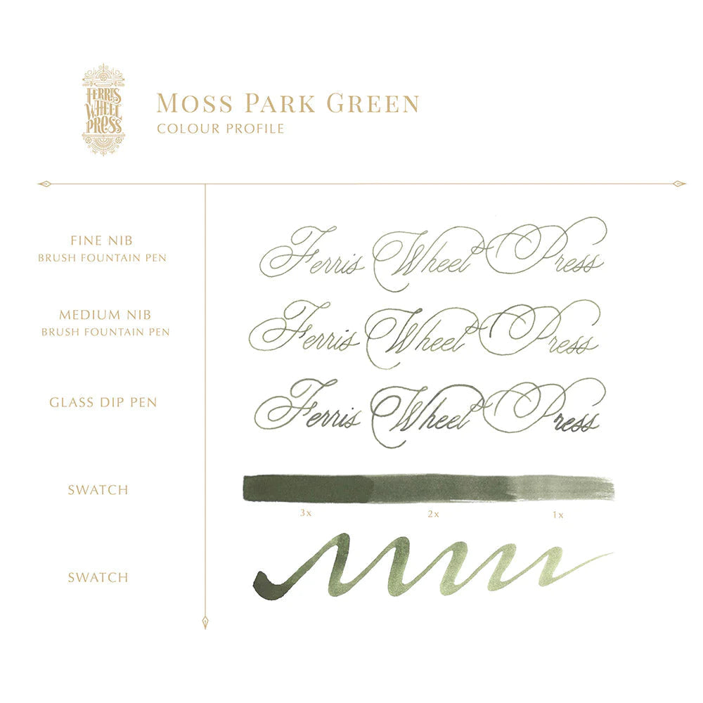 Ferris Wheel Press - 38ml Moss Park Green Ink-Inkt-DutchMills