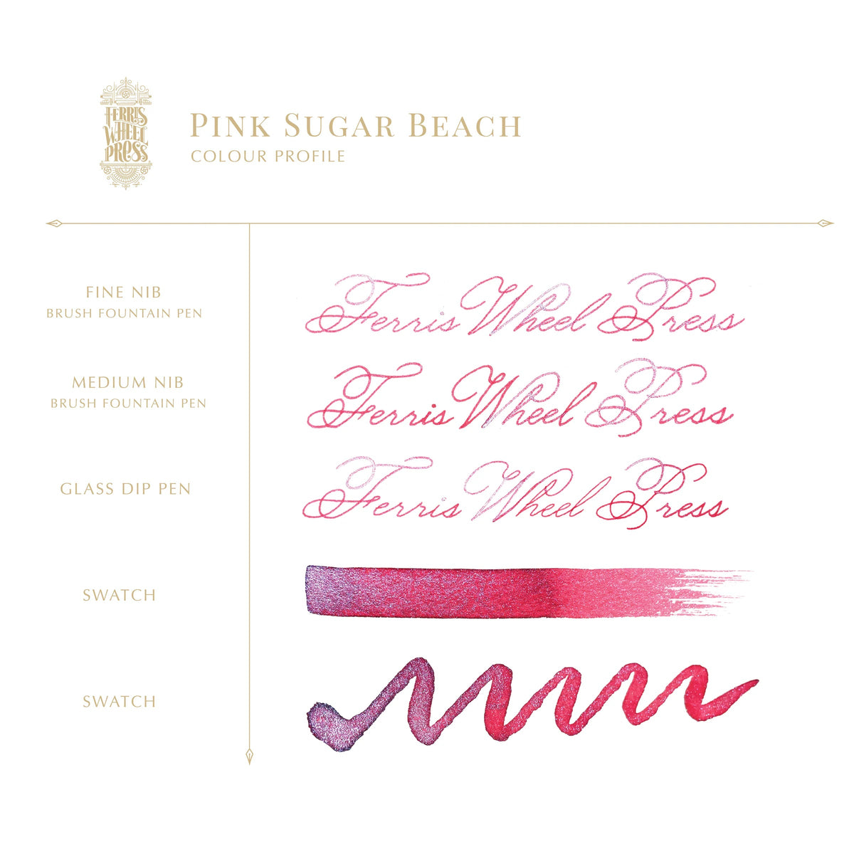 Ferris Wheel Press - 38ml Pink Sugar Beach Ink-Inkt-DutchMills