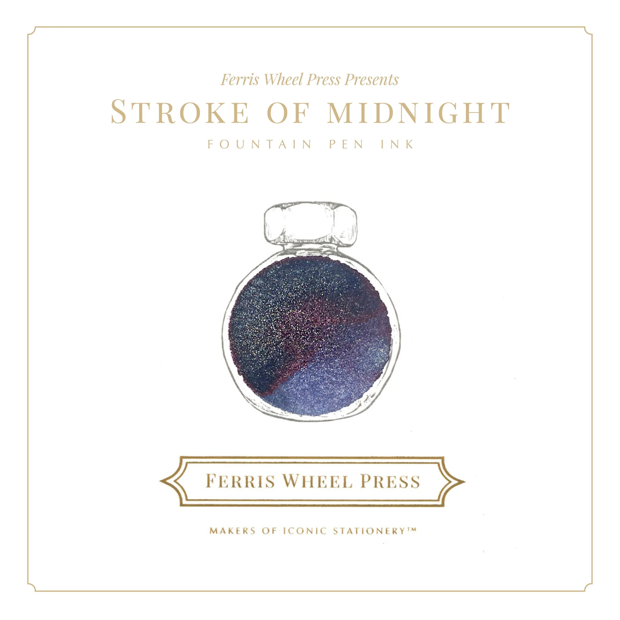 Ferris Wheel Press - 38ml Stroke of Midnight Ink-Inkt-DutchMills