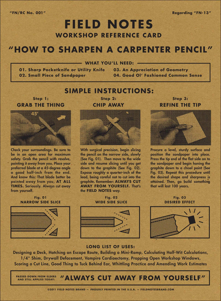 Field Notes - Carpenter Pencil 3-Pack-Potlood-DutchMills