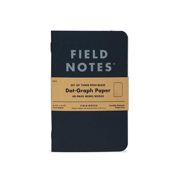 Field Notes - Pitch Black Memo Book - Dot-Graph-Notitieboek-DutchMills